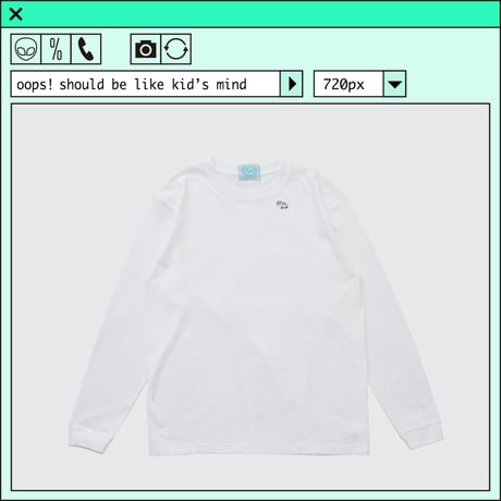 %psh Hyena long sleeve tee　/　OPS-2402 WHITE