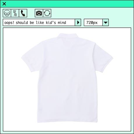 %psh retro flower polo Shirt　/　OPS-2207 WHITE
