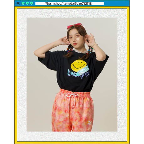 %psh smiley lucky tee　/　SF-OPS2201 WHITE