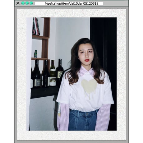 %psh retro crayon art tee　/　OPS-2303 MINT BLACK