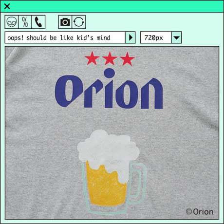 ％psh Orion Beer ringer tee　/　OR-OPS2401 GRAY×DENIM