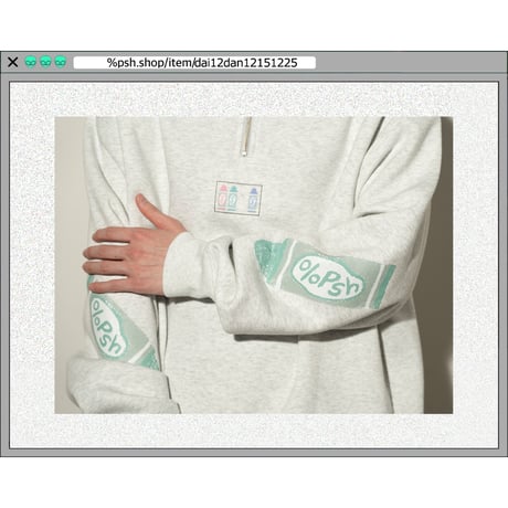 %psh crayon half zip sweat 　/　OPS-2308 ASH