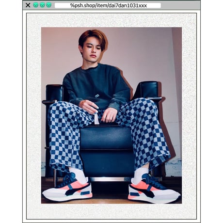 %psh crayon patch sweat　/　OPS-WA003 SEA FOAM
