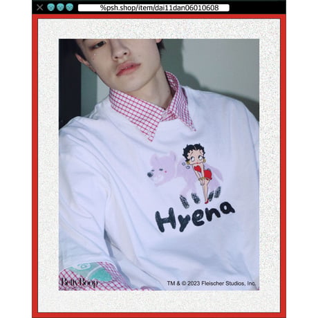 %psh Betty Boop™ Hyena tee / BEB-OPS2302 BLACK