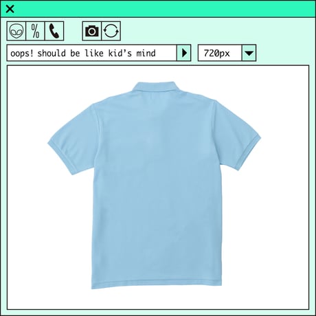 %psh retro flower polo Shirt　/　OPS-2207 BLUE