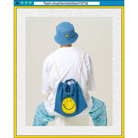 %psh smiley knapsack　/　SF-OPS2205 DENIM