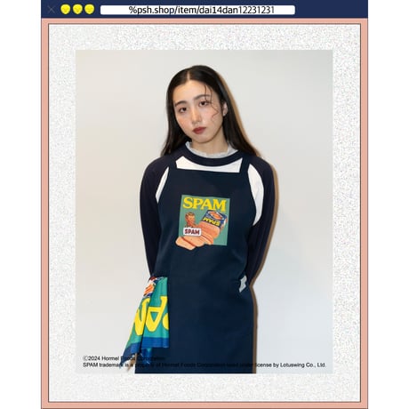 ％psh SPAM® Brand bandana　/　SPA-OPS2404 NAVY