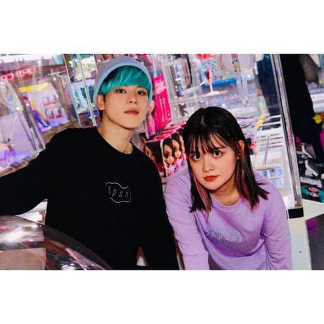 %psh slime logo Long Sleeve Tee / OPS-2101 BLK