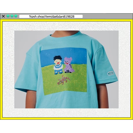 %psh wanikun kids tee  (ジミー大西【POPOUT】コラボ)　/　JO-OPS2203 WHITE