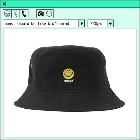 %psh smiley hat　/　SF-OPS2204 BLACK