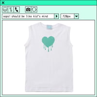 %psh retro crayon art sleeveless shirt　/　OPS-2304  WHITE