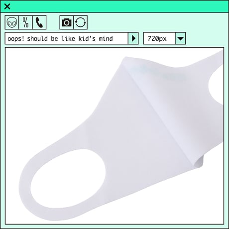 %psh crayon art mask　/　OPS-2205 WHITE