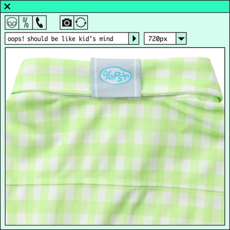 %psh retro flower polo shirt　/　OPS-2302 GREEN