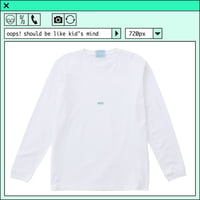 %psh crayon patch long sleeve tee　/　OPS-WA002 WHITE