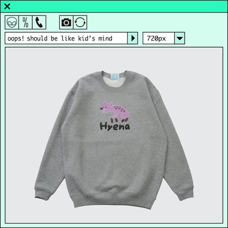 %psh Hyena sweat　/　OPS-2403 HEATHER GRAY