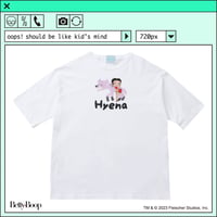 %psh Betty Boop™ Hyena tee / BEB-OPS2302 WHITE