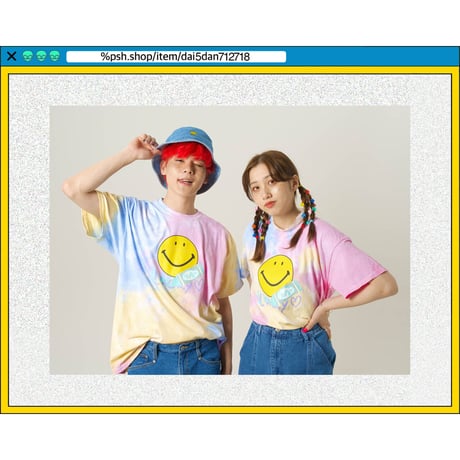 %psh smiley tie dye tee　/　SF-OPS2202 ONE COLOR