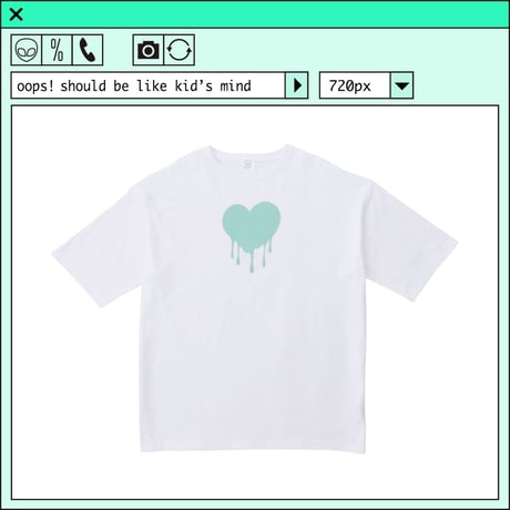 %psh retro crayon art Tee　/　OPS-2206 MINT