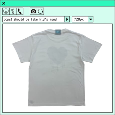 %psh heart tee　/　OPS-2502 WHITE