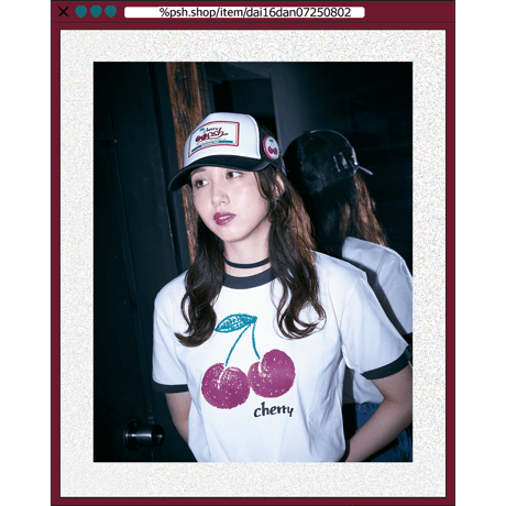 %psh cherry ringer tee　/　OPS-2501 BLACK