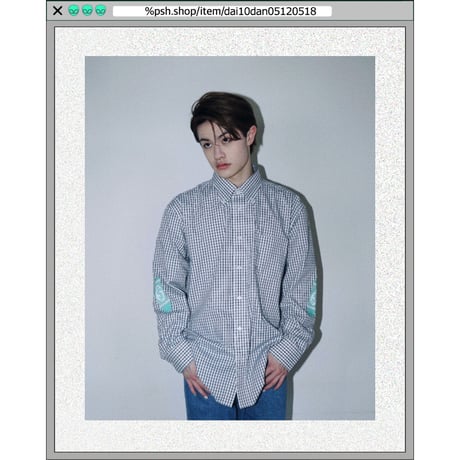 %psh crayon long sleeve shirt　/　OPS-2301 BEIGE PURPLE