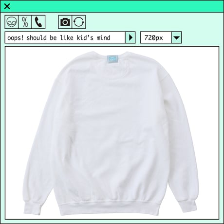 %psh crayon patch sweat　/　OPS-WA003 WHITE