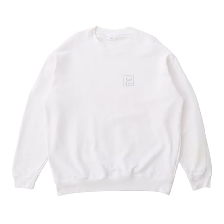 %psh  flower sleeve Sweat / OPS-2104 WHT
