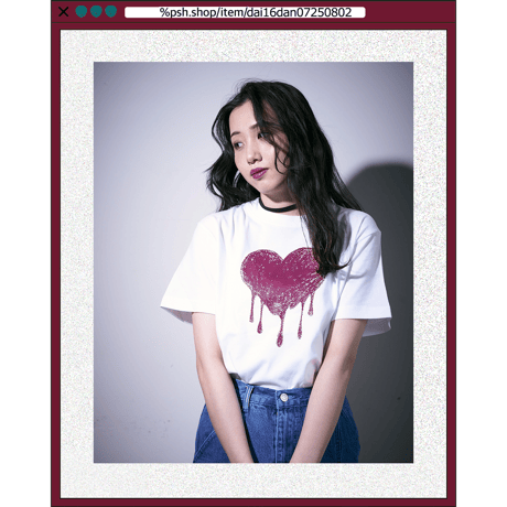 %psh heart tee　/　OPS-2502 WHITE