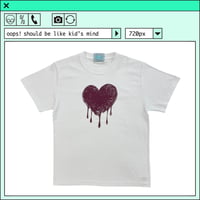 %psh heart tee　/　OPS-2502 WHITE