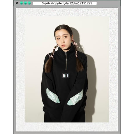 %psh crayon half zip sweat 　/　OPS-2308 ASH