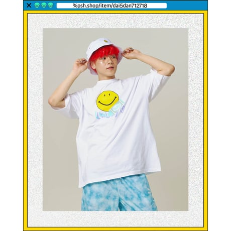 %psh smiley lucky tee　/　SF-OPS2201 BLACK