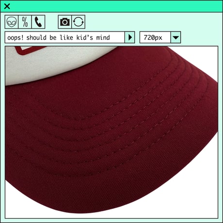 %psh cherry cap　/　OPS-2503 BURGUNDY×WHITE