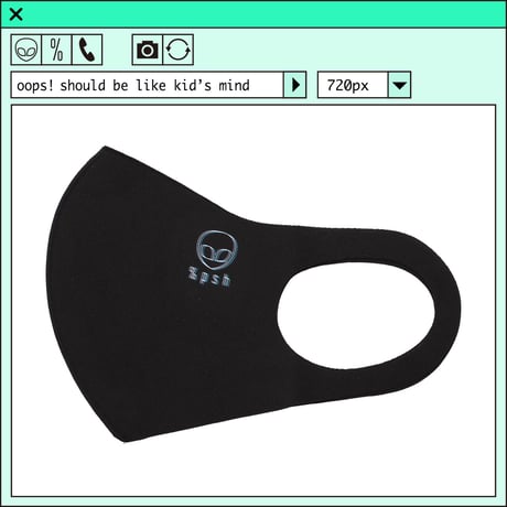 %psh symbol logo mask　/　OPS-2210 BLACK