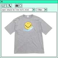 %psh smiley lucky tee　/　SF-OPS2201 MIX GREY