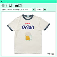 ％psh Orion Beer ringer tee　/　OR-OPS2401 NATURAL×DENIM