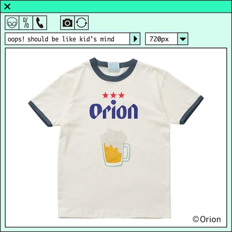 ％psh Orion Beer ringer tee　/　OR-OPS2401 NATURAL×DENIM