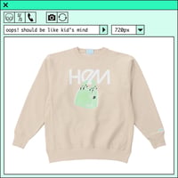 %psh HeM crew neck sweat(裏起毛)　/　HM-OPS2202 SAND BEIGE
