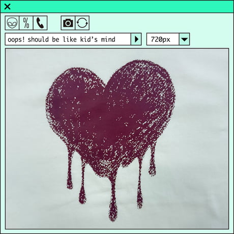 %psh heart tee　/　OPS-2502 WHITE