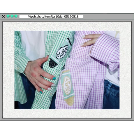 %psh crayon long sleeve shirt　/　OPS-2301 BEIGE PURPLE