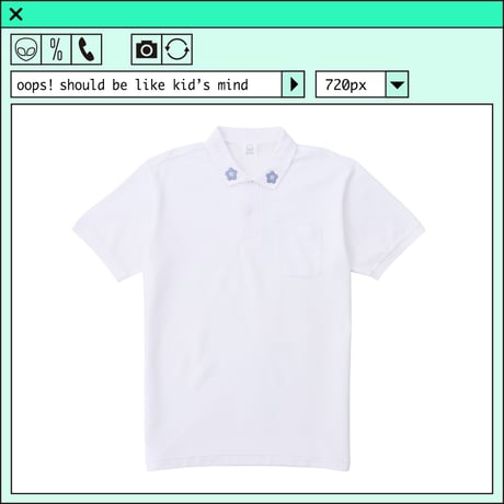 %psh retro flower polo Shirt　/　OPS-2207 WHITE
