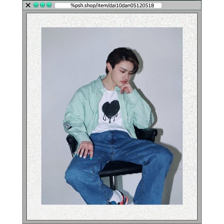 %psh crayon long sleeve shirt　/　OPS-2301 BEIGE PURPLE