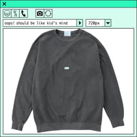 %psh crayon patch sweat　/　OPS-WA003 BLACK