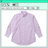 %psh crayon long sleeve shirt　/　OPS-2301 BEIGE PURPLE