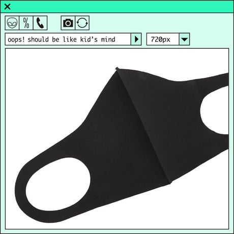 %psh symbol logo mask　/　OPS-2210 BLACK