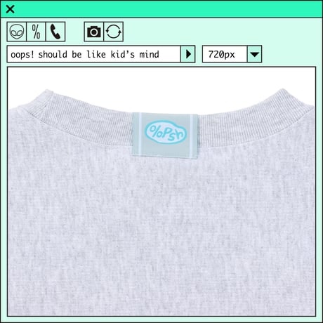 %psh HeM crew neck sweat(裏起毛)　/　HM-OPS2202 ASH