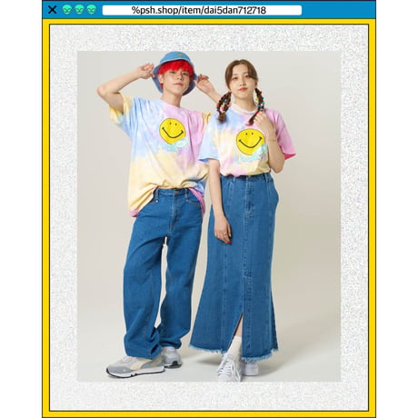 %psh smiley tie dye tee　/　SF-OPS2202 ONE COLOR
