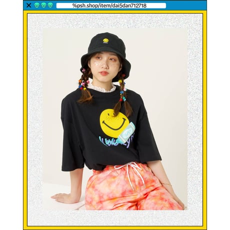 %psh smiley lucky tee　/　SF-OPS2201 SAND BEIGE