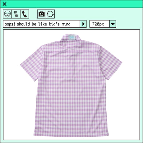 %psh retro flower polo shirt　/　OPS-2302 LAVENDER