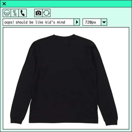 %psh 2012 collage long sleeve tee  (ジミー大西【POPOUT】コラボ)　/　JO-OPS2205 BLACK