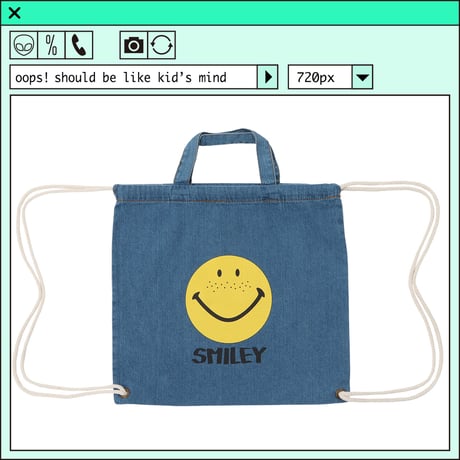 %psh smiley knapsack　/　SF-OPS2205 DENIM